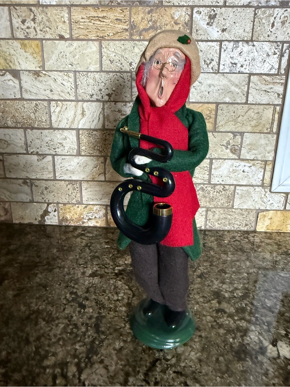 VTG Byers Choice Christmas Caroler Musician With Serpentine Horn Figurine 2005